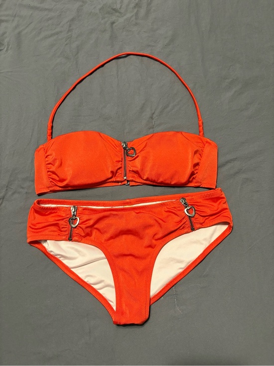 Victoria's Secret Other - Victoria's Secret Orange Bandeau Bikini with Removable Halter